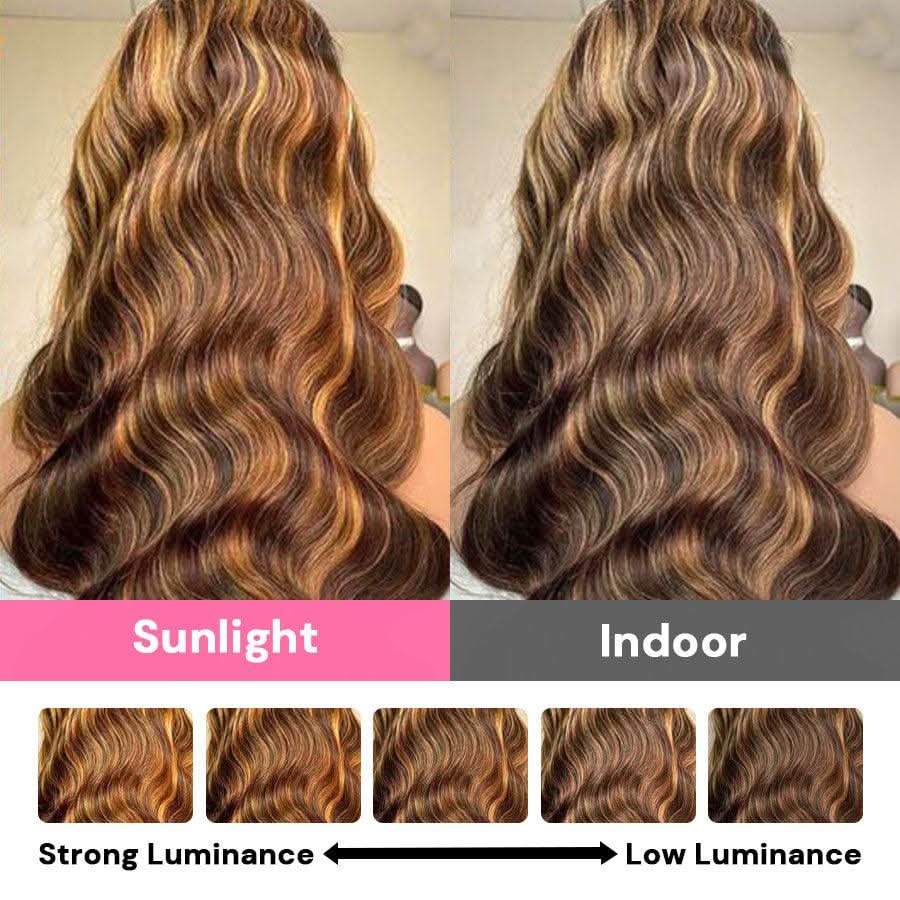 WOWANGEL Highlight Color 13x6 Skinlike Real HD Lace Front Wig Body Wave - Image 3