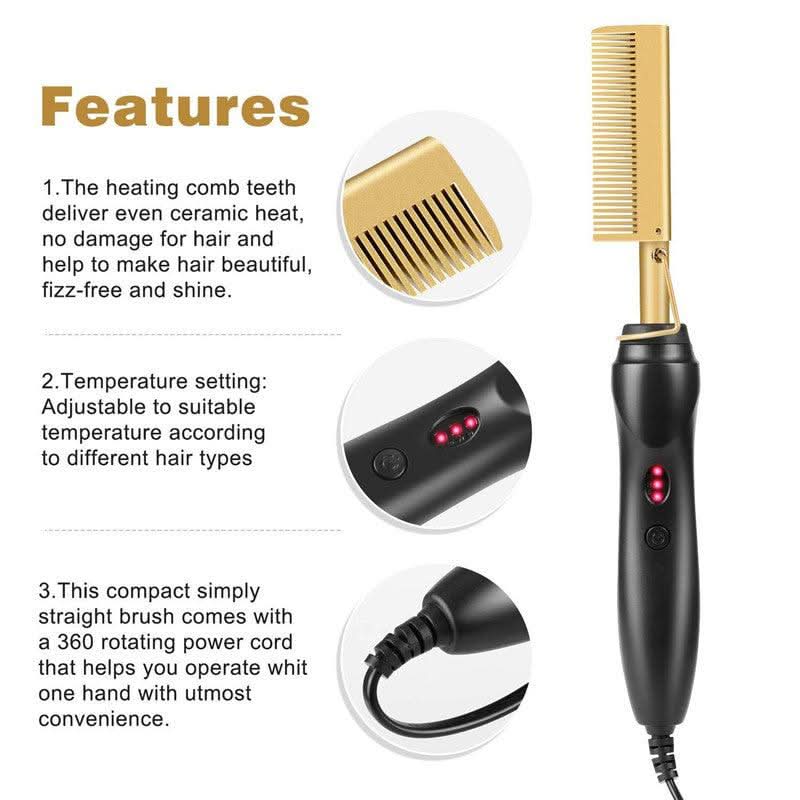 WOWANGEL HOT COMB QUICK HEATED HAIR STRAIGHTENER - Image 4