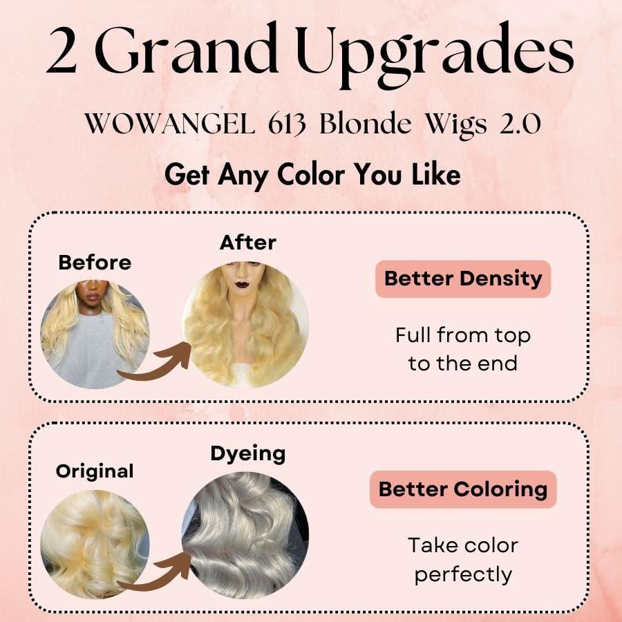 Upgrade 2.0 | 613 Blonde 13x4 Full Frontal Wigs Body Wave Glueless 5x5 Lace Closure Wig - Image 4