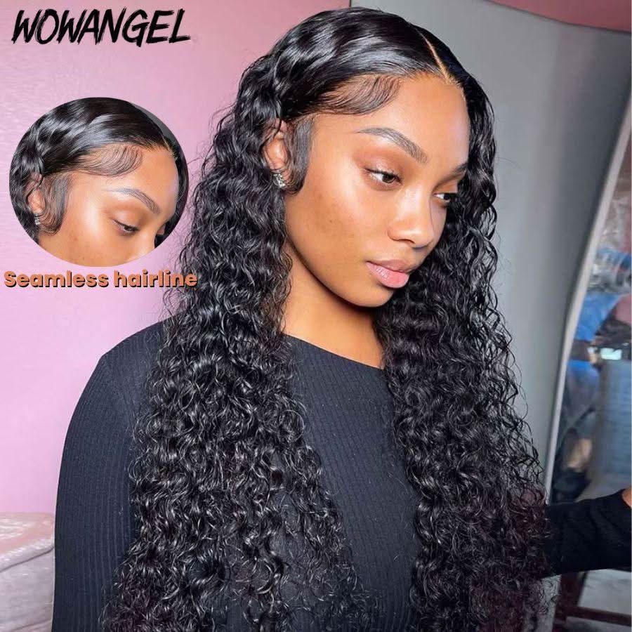 WOWANGEL Curly 13x4 HD Lace Full Frontal Wigs Pre-plucked Nature Hairline - Image 5