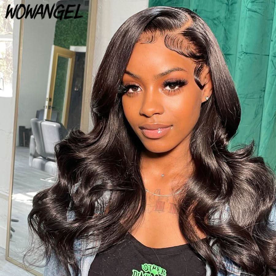 WOWANGEL 13X4 Skinlike Real HD Full Frontal Lace Wig Body Wave Clean Pre Plucked Hairline - Image 4