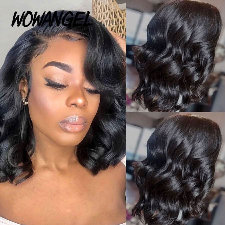 WOWANGEL Skinlike HD Lace Frontal Bob Wig Short Wave BOB 250% Density - Image 4