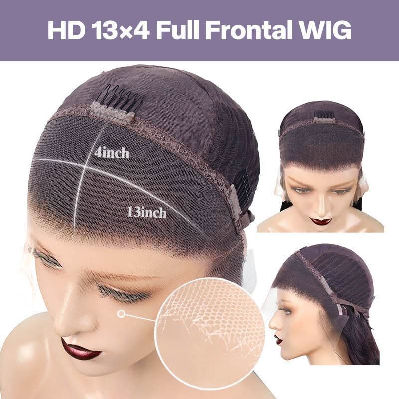 WOWANGEL 13X4 Skinlike Real HD Full Frontal Lace Wig Body Wave Clean Pre Plucked Hairline - Image 5