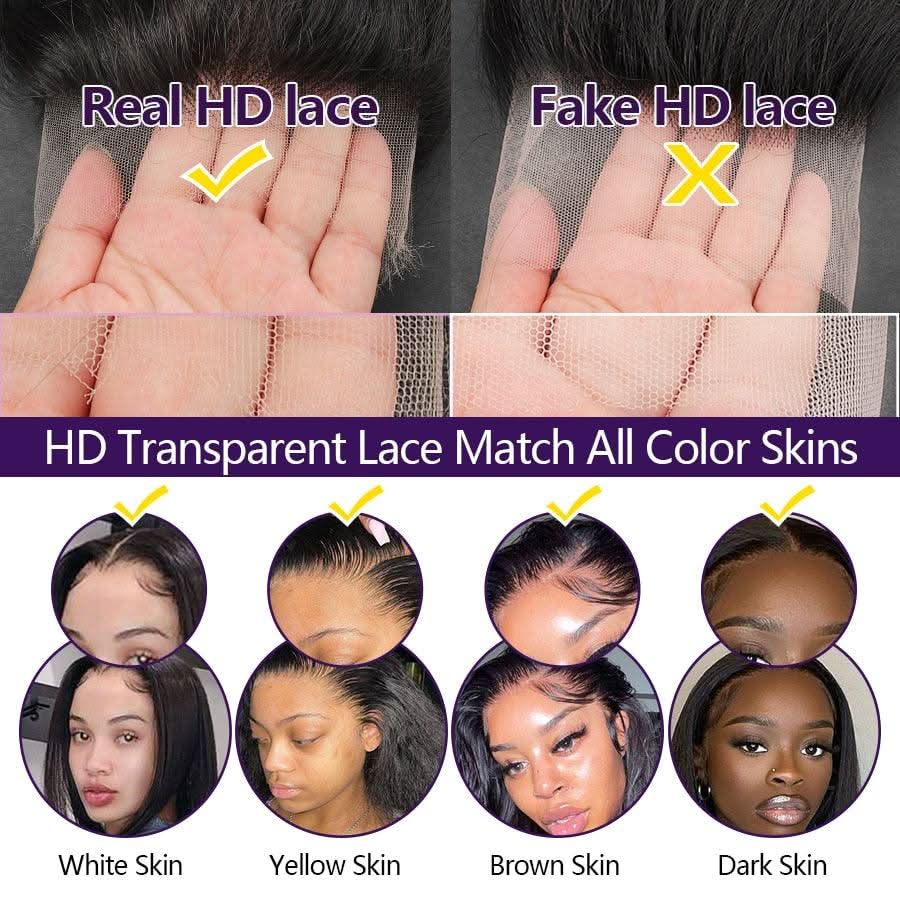 HD Lace Frontal Only, 13x6 Skinlike Real HD Lace Frontal, Lace Piece - Image 10