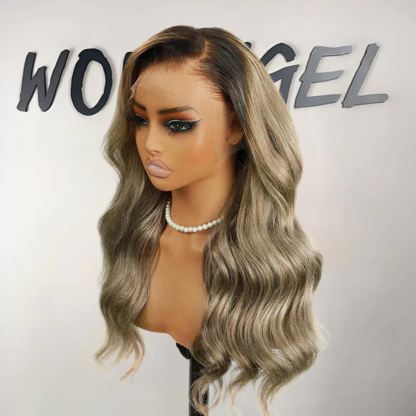 WOWANGEL Ash To Grey Colored Skinlike Real HD Lace 13X6 Lace Front Wig Loose Wave - Image 4