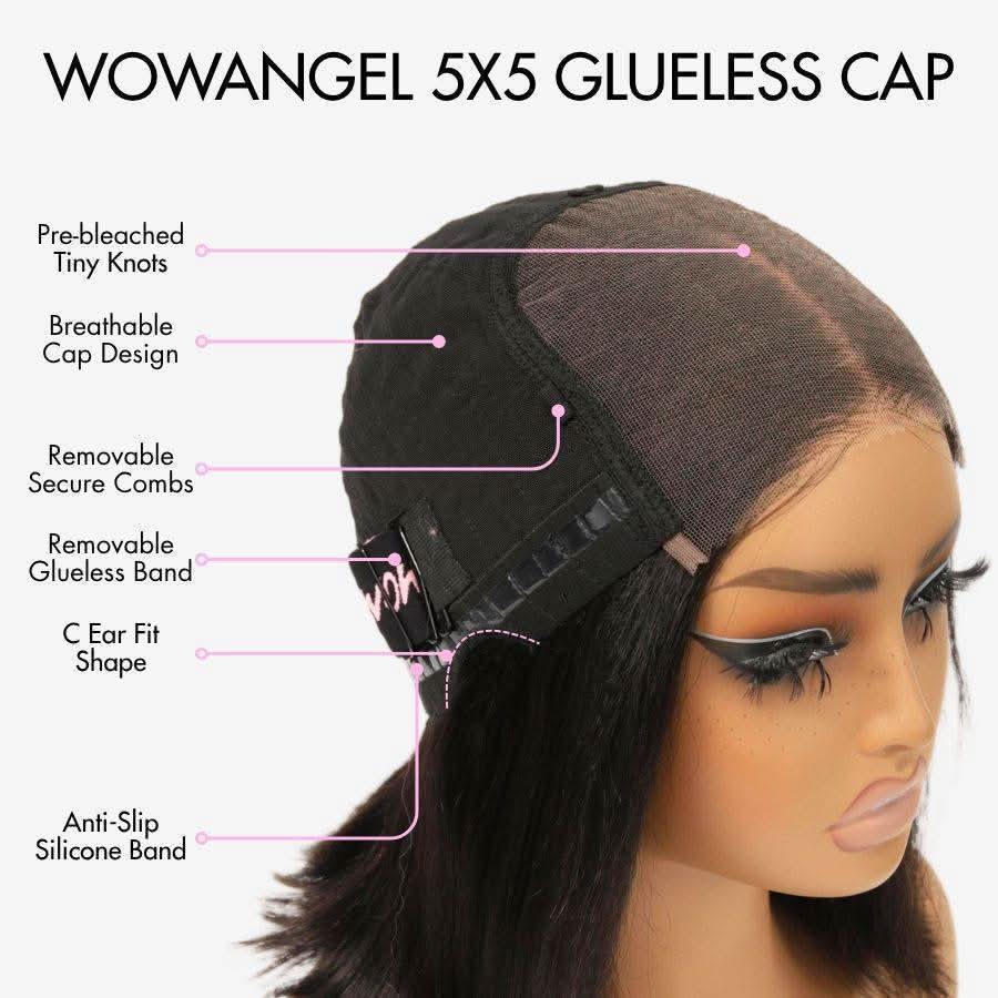 WOWANGEL Highlight 5X5 HD Lace Closure Wig Body Wave Wear to Go Wig - Image 4