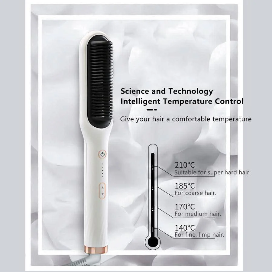 WOWANGEL Hair Straightener Brush, Heat Brush Straightener for Women | Flat Iron Comb - Image 5