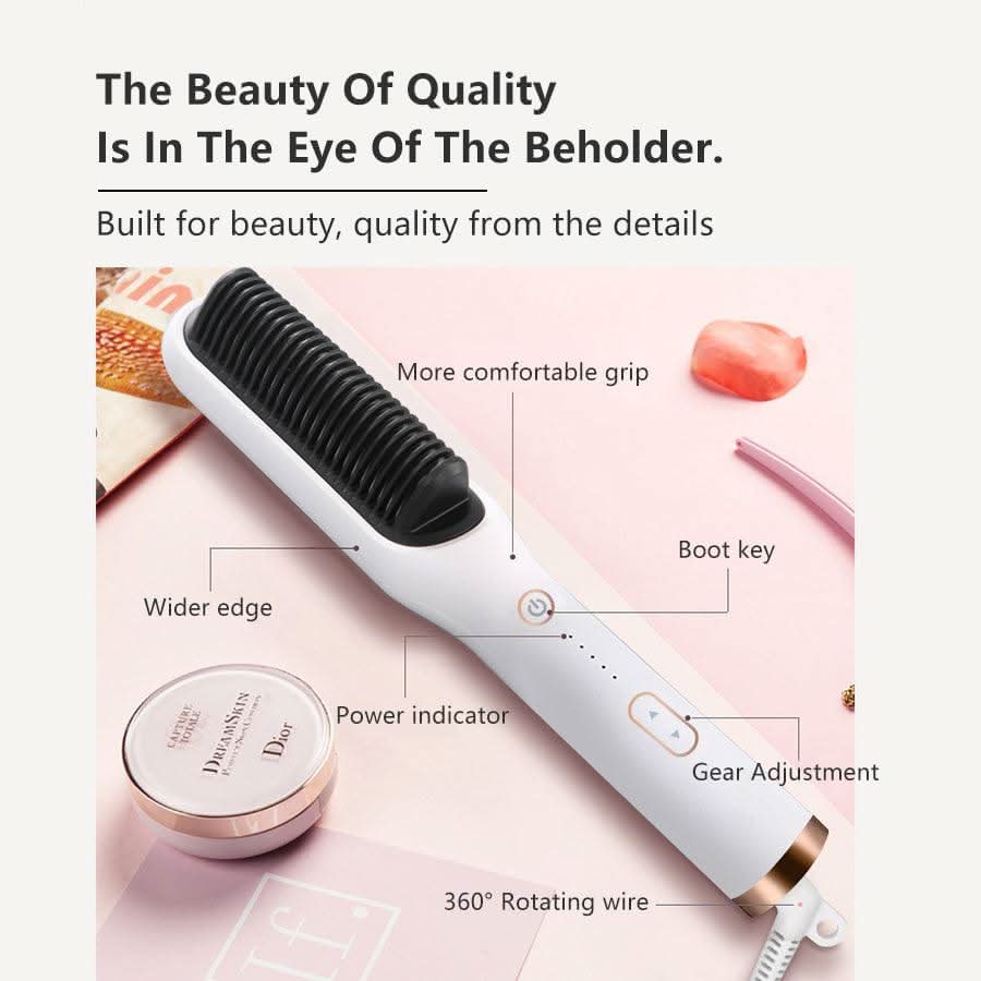 WOWANGEL Hair Straightener Brush, Heat Brush Straightener for Women | Flat Iron Comb - Image 6