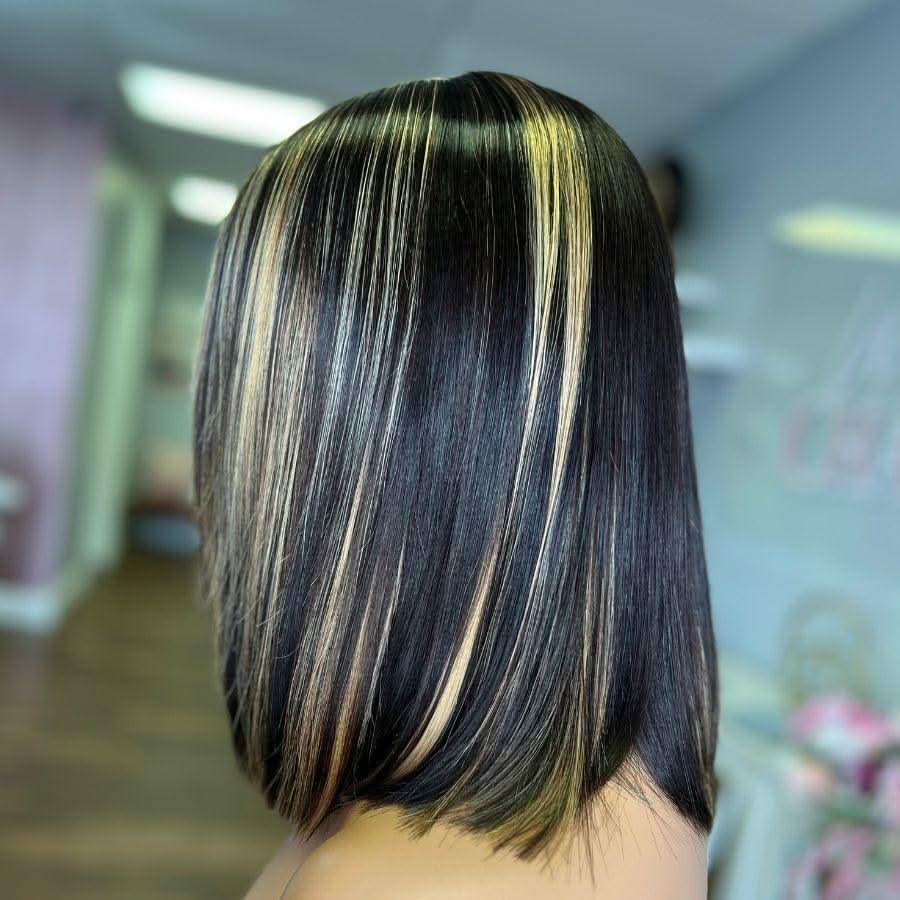 WOWANGEL Highlight Straight Short Bob Wig 5x5 HD Lace Closure Glueless Wig - Image 5