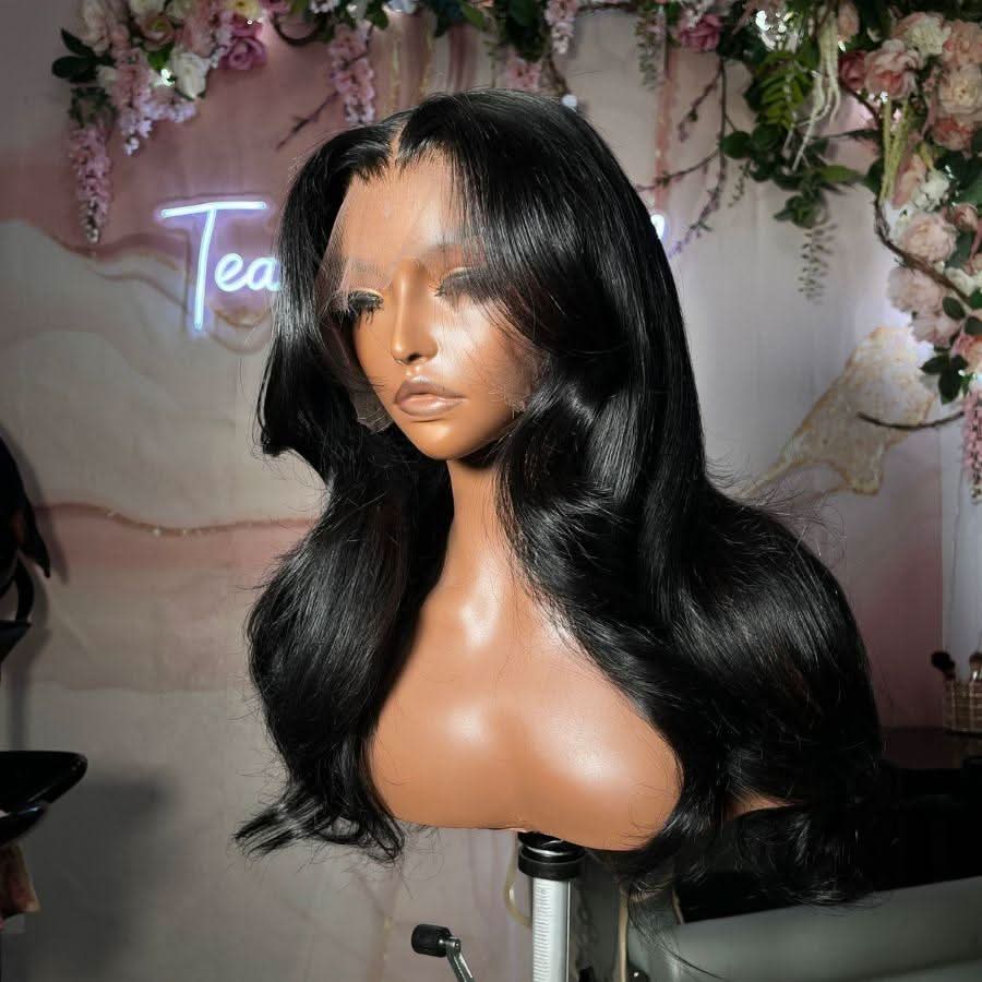 WOWANGEL Jet Black 13X6 Skinlike Real HD Lace Front Wigs Body Wave - Image 3