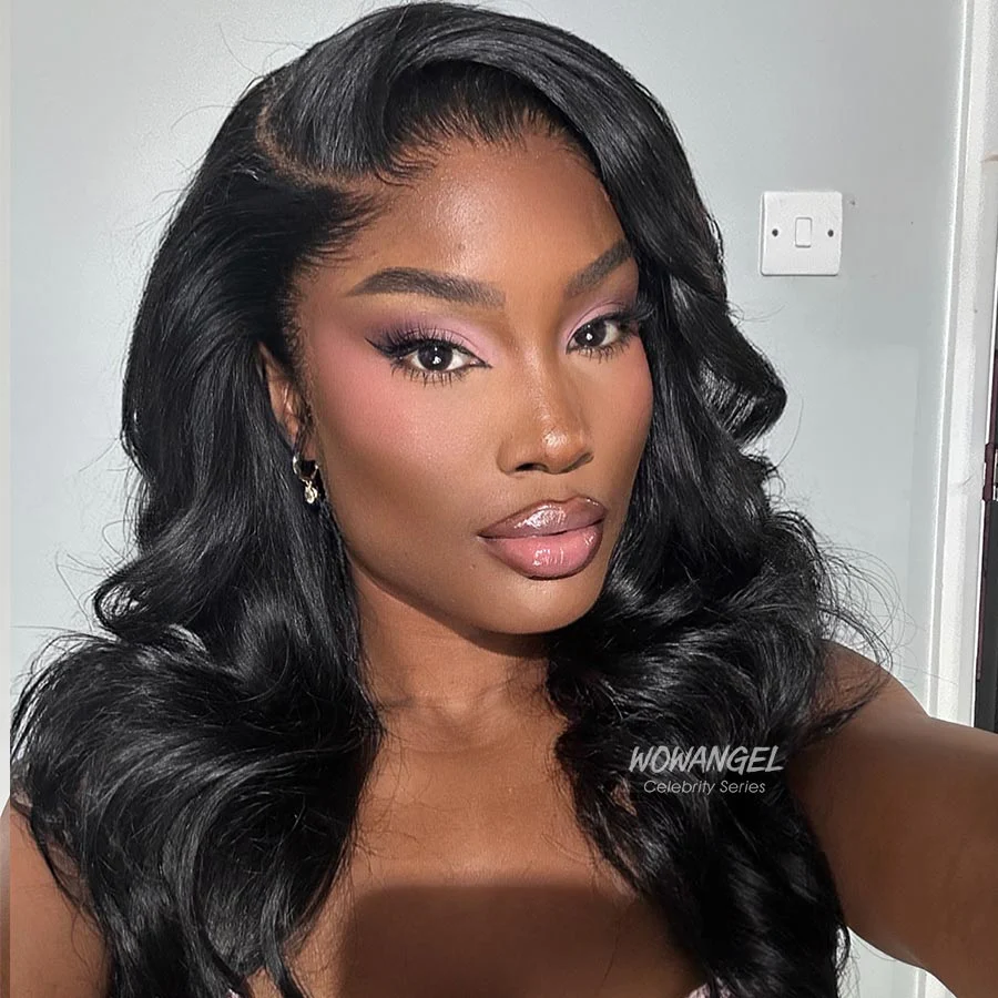 WOWANGEL Jet Black 13X6 Skinlike Real HD Lace Front Wigs Body Wave - Image 7