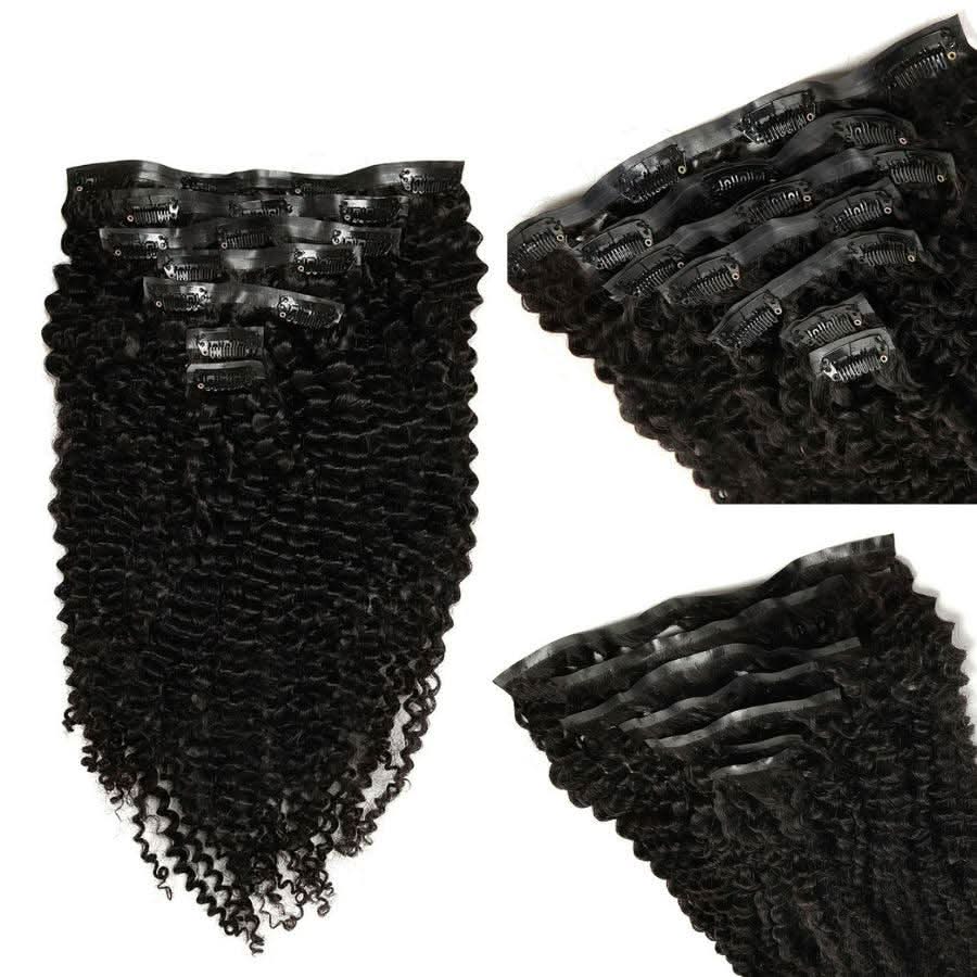WOWANGEL Kinky Curly Seamless Clip Ins Hair Extensions - Image 5