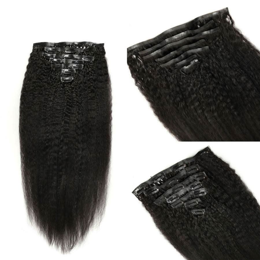 WOWANGEL Kinky Straight Seamless Clip Ins Hair Extensions - Image 7