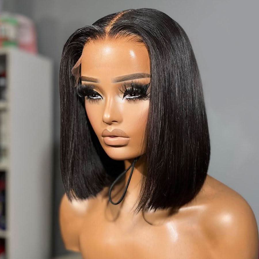 WOWANGEL Short BOB 13x6 HD Lace Full Frontal Wig Silk Straight 250% Density - Image 5
