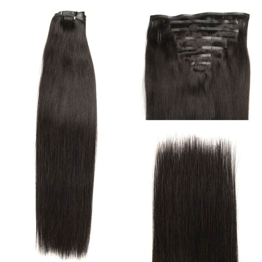 WOWANGEL Straight Seamless Clip Ins Hair Extensions - Image 7