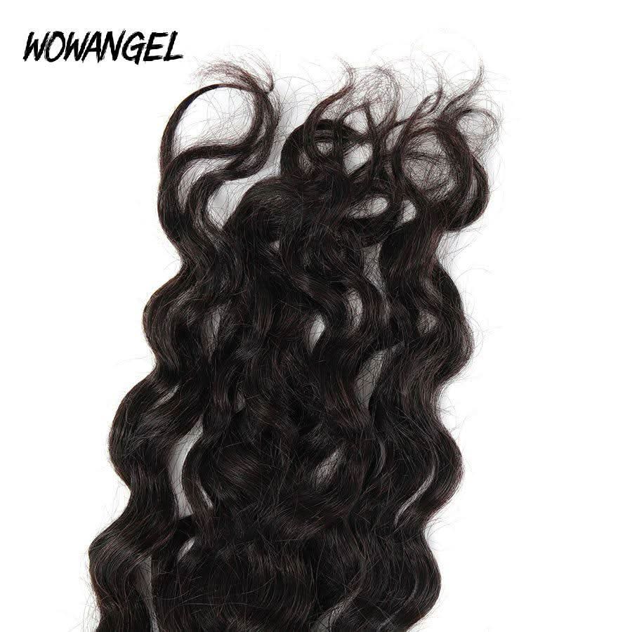 WOWANGEL Tape in Hair Extensions Nature Wave Natural Black Human Hair 40pcs 100g - Image 4