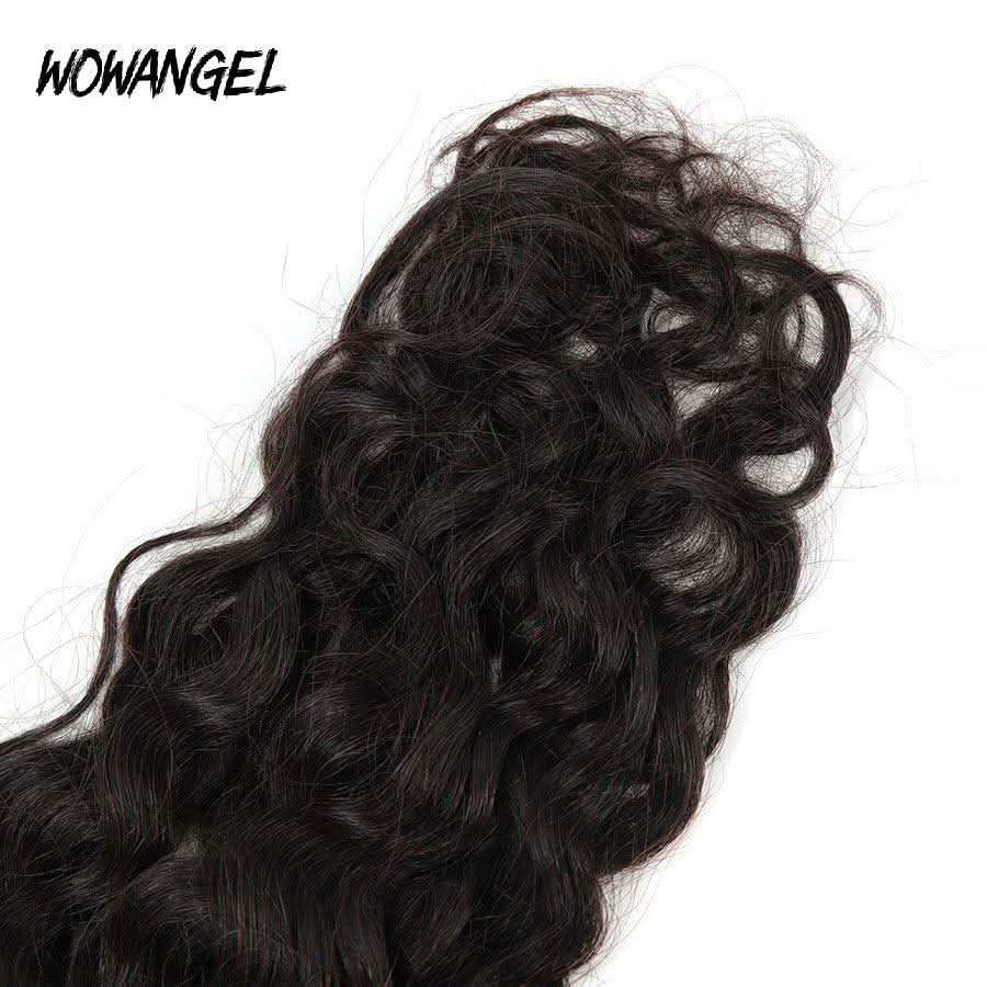 WOWANGEL Tape in Hair Extensions Water Wave Natural Black Human Hair 40pcs 100g - Image 3